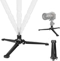 M-5 Tripod Base, Longer Desktop Tripod with Three Upgraded Extended-Leg, 3/8" Screw Monopod Stand Support for Ball Head/Fluid Head DSLR Camera Camcorder, Tilt 20° & Rotate 360° (Black) by Manbily