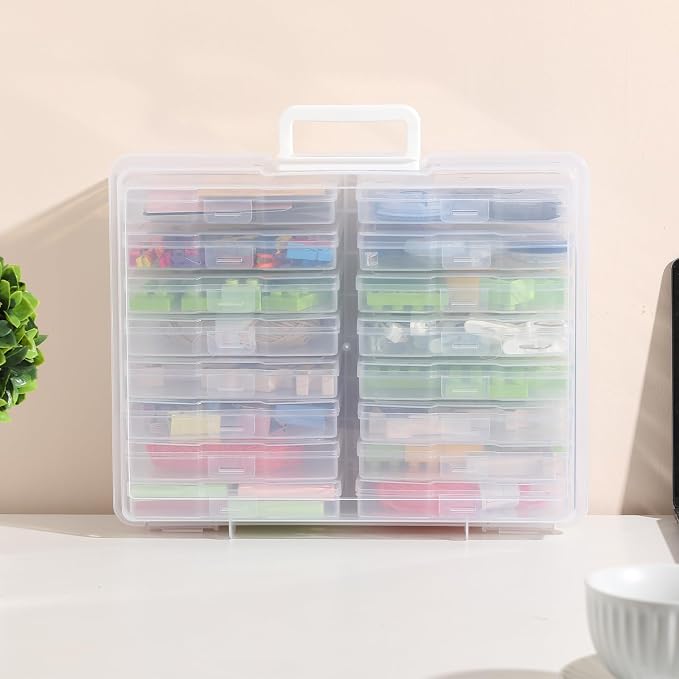 novelinks Photo Storage Box and 16 Inner 4" x 6" Photo Storage Containers | 1Pack Clear, Photo Albums 4x6 Pictures, Photo Organizers and Storage, Card Game Storage, Task Boxes for Special Education - Image 7