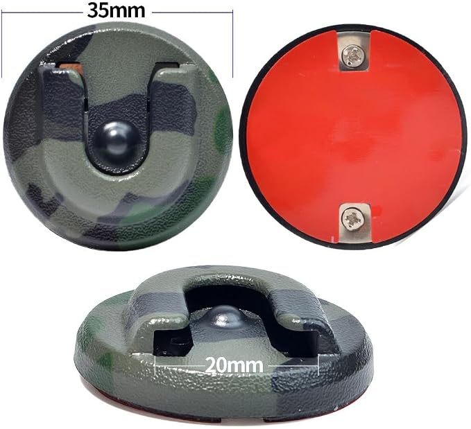 Universal Ham CB Radio Microphone Hanger, Round Knob Mic Holder Mount with Adhesive Back for Motorola HLN9073B CDM1250 CDM750 GM300 M1225 GM3688 Kenwood TK768G TK868G TM471A (Pack of 1 Camo Color) - Image 2