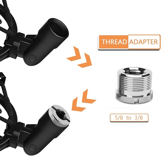 Microphone Shock Mount Mic Holder, Anti-Vibration Suspension Shock Mount Mic Holder Clip for 43mm-47mm Diameter Condenser Microphone - Image 3