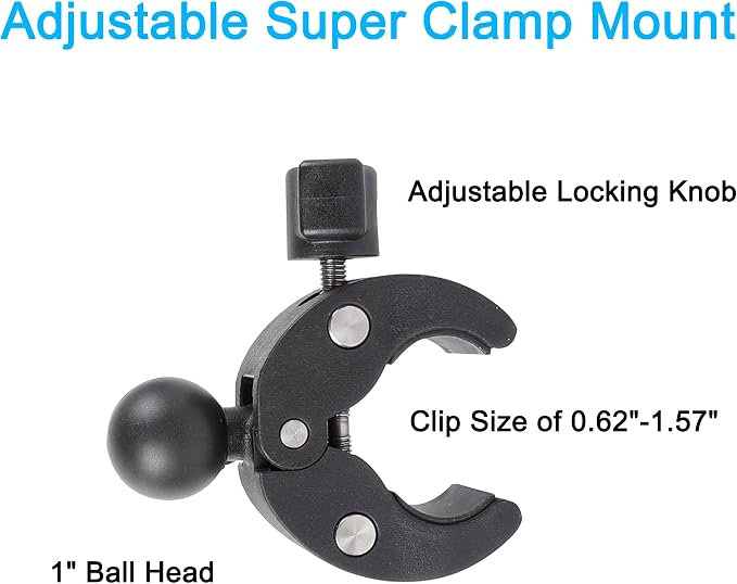 Double Clamp Camera Mount Bracket,Monitor Magic Socket Arm w/1/4"-20 Ball Head for Desk Photo Studio Light Stand, Photography Reflector, Photo Boom Stand, Cross Bars, Umbrella, Insta360 Accessories - Image 4