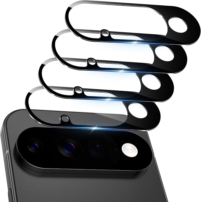 4 Pack Camera Lens Screen Protector Compatible with Google Pixel 11 | 9H Tempered Glass Camera Lens Cover Decoration, Scratch-Resistant, Case Friendly, High Definition(Not for 11 Pro/Pro XL) by MIUOLV