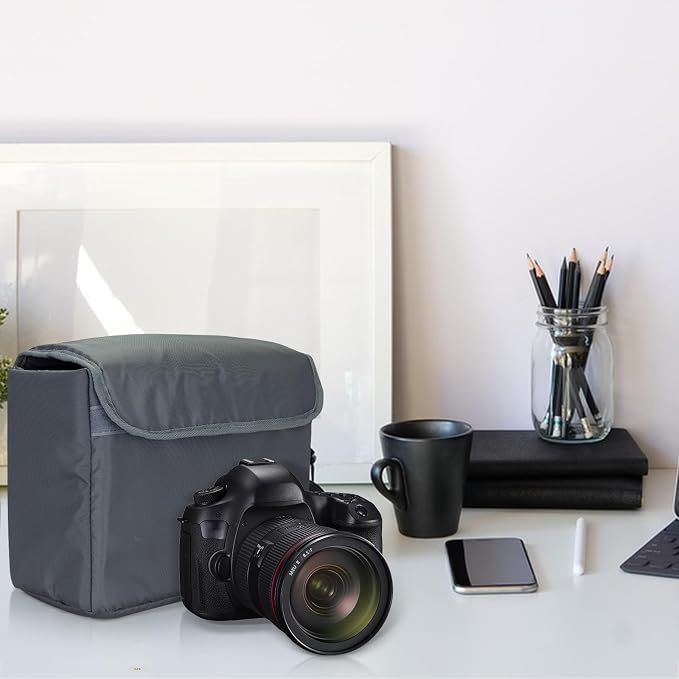 Camera Insert Bag,Backpack Inner Camera Padded Organizer Case | DIY Adjustable Dividers,Soft Padded Protection,with Cover,Water-Resistant,Fits Sony Canon Nikon,Travel Commute,9.8x4.3x7.1 in - Image 7