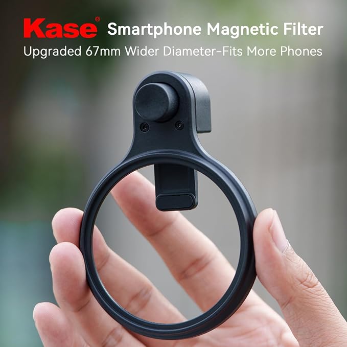 Kase Magnetic CPL Phone Lens Filter for iPhone & Android, 67mm Clip-On Camera Filter for Photography & Video - Image 2