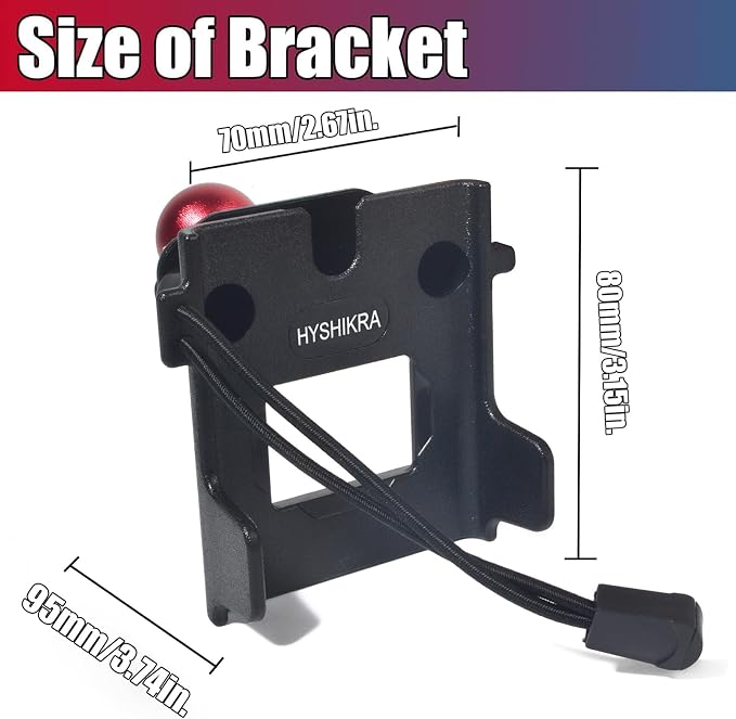 Walkie-Talkie CB Mic Adapter with 1" Ball Adapter Mount Holder Clamp, Universal Radio Bracket Clip Attachment 25mm Ball Adaptor for BaoFeng Kenwood Yaesu Midland Motorola Quansheng HT - Image 2