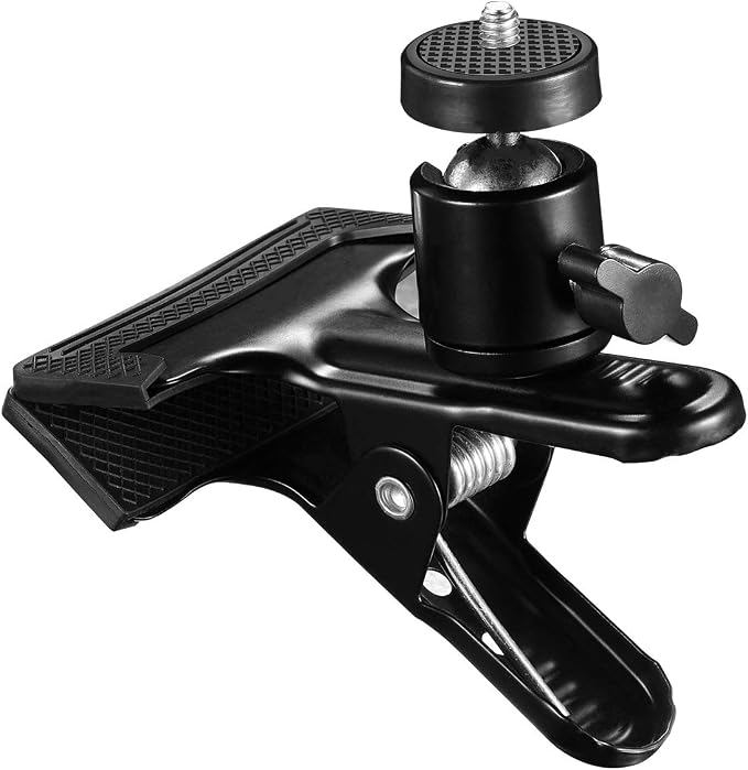 Multi-Function Tripod Clip Clamp Flash Holder Mount with 360 Swivel Photography Ball-Head for SLR, DSLR, Video Cameras, Studio Backdrop - Image 7
