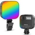 ULANZI U60 RGB Video Lights Black LED Camera Light 360° Full Color Portable Photography Lighting w Quick Release Cold Shoe Adapter and Clip, 2500mAh Rechargeable CRI 95+ 2500-9000K Dimmable Panel Lamp by ulanzi