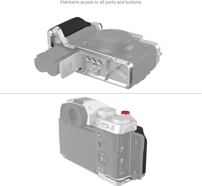 SmallRig X-T5 Handgrip L-Shape Grip for FUJIFILM X-T5 Camera, Built-in Quick Release Plate for Arca, Silicone Side Handle, Shutter Button, Lightweight and Comfort - 4136 | Built-in Quick Release Plate for Arca, 1/4"-20 holes, ergonomic silicone grip - Image 6