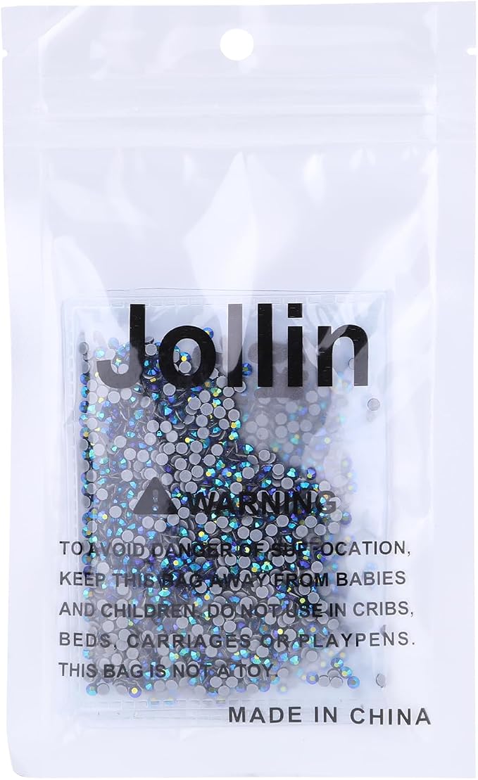 Jollin Hotfix Rhinestones Flatback Crystal Gems 2.4mm SS8, Jet AB | 2880pcs Hot Fix Crystals Glass Rhinestones for Bedazzling, Crafting, Clothes, Shoes & Accessories DIY Decoration - Image 7