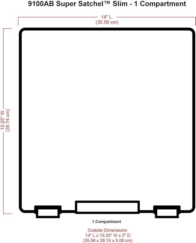 ArtBin 9100AB Super Satchel Slim 1 Open Compartment, Art & Craft Organizer, [1] Plastic Storage Case, Clear - Image 3