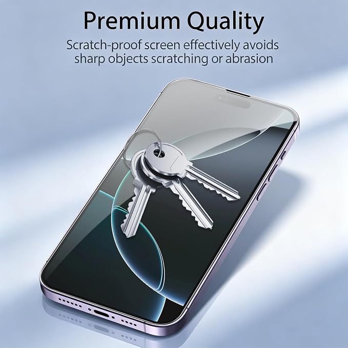 3 Pack Privacy Screen Protector for iPhone 15 +3 Pack Camera Lens Protector with Tempered Glass,Sensitive Touch and Screen Protection - Image 6
