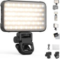 NEEWER Entry Level Version Phone Selfie Light for iPhone, 2500-9000K CRI80 2000mAh Rechargeable Plastic Clip on Makeup Streaming Recording Laptop Computer Video Conference Fill Lighting, N15 by Neewer