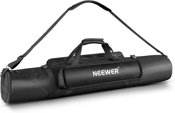 NEEWER 47"/1.2m Tripod Carrying Case, Heavy Duty Waterproof Nylon Bag with Handles & Shoulder Straps, Compact Case with Full Length Zippered Closure, External Pocket for Light Stand/Boom Stand/Tripod by Neewer