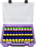 FULLCASE USB Flash Drive Case for SanDisk,for Samsung,for PNY,104-Slot | Hard Plastic Thumb Drive Organizer,for Lexar,for JOIOT,for SamData,for SIMMAX,Dual-size Removable Foam,Case Only Purple by FullcaseEasyLifeStorage