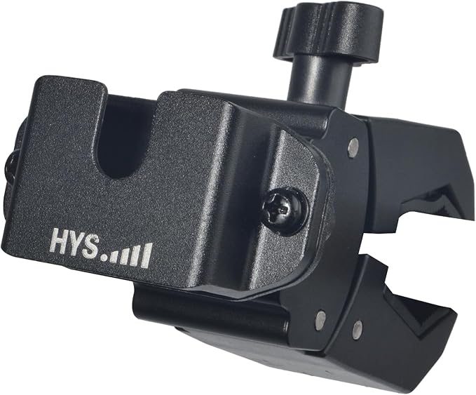 HYS HT &Microphone Clamp Mount Holder - Quick Release for CB Radio, Marine Radio, Walkie Talkie, Police Scanner (BC125AT SR30C BCD325P2 SDS100) , Speaker Mic | w/ Belt Clip & Knob - Image 8