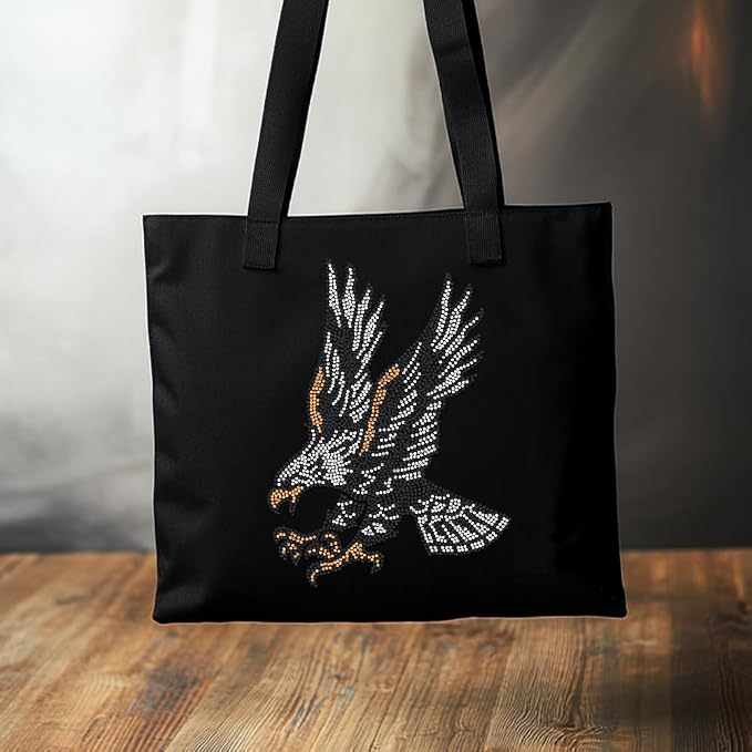 1 Pc Eagle Pattern Iron on Rhinestones Transfer, Bling DIY Patch Clothing Repair Applique T-Shirt Vest Shoes Hat Jacket Decor Clothing DIY Accessories - Image 7