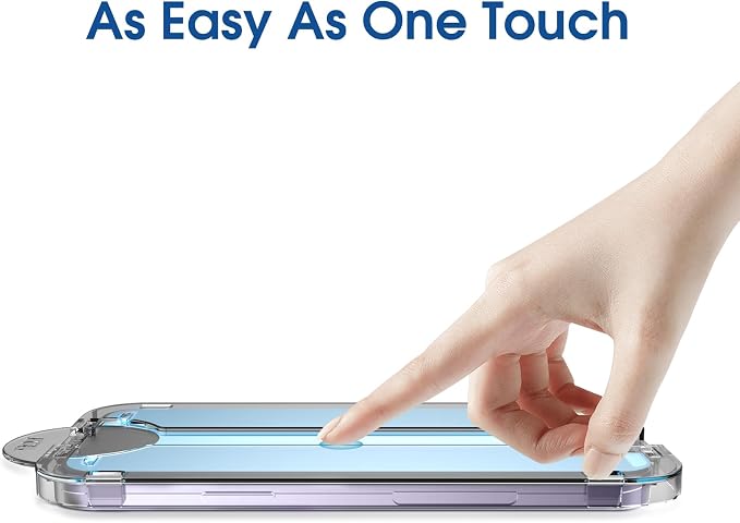 amFilm OneTouch for Samsung Galaxy A57 Screen Protector Tempered Glass | Auto-Alignment, 30s Install, Bubble Free, Scratch & Drop Protection, HD Clear, Camera Lens Protector, 2+2 Pack (A57-6.7'') - Image 8