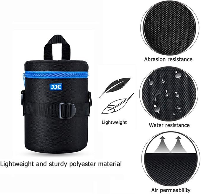 JJC Camera Lens Case Pouch, Padded Bag Fits Lens up to 3.9 x 6.5 (D x L) | for Canon RF 24-105mm f4L/EF 24-70mm f2.8L/EF 100mm/Nikon NIKKOR Z 24-70mm f2.8S/AF-S 24-70mm f2.8G Lens & More - Image 3