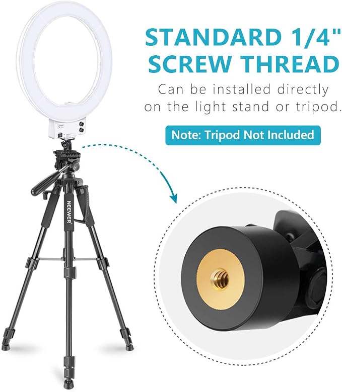NEEWER 18 Inch Ring Light with Tripod Stand, 55W Large LED Ringlight, Cold Shoe Phone Holder Compatible with iPhone Camera for Video Recording Photography Streaming Selfie Makeup Studio Photo, RL-18 - Image 8