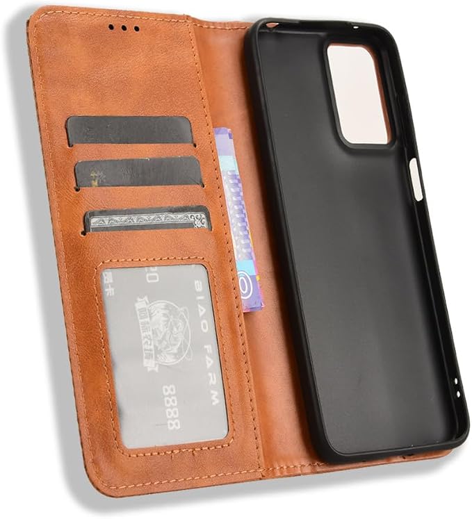 for RAZ Memory Cell Phone (2025/2024) Case Magnetic Flip Wallet Brown | Magnetic Wallet with Card Holder Kickstand Protection Flip Folio Leather Wallet Case for RAZ Memory Cell Phone (2024/2025) - Image 7