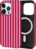 TPU Phone Case for iPhone 16 Pro, MagSafe Wireless Charging Compatible, Shockproof Slim Fit Protective Cover with Anti-Yellowing & Raised Camera Protection (Stripe 4, iPhone 16 Pro) by Unknown
