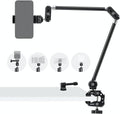 NEEWER 30" Articulating Magic Arm with Desk Super Clamp/Action Cam Mount/Phone Holder, Overhead Camera Mic Boom Stand, Compatible with GoPro iPhone DSLR Webcam Microphone Video Recording, UA056 by Neewer
