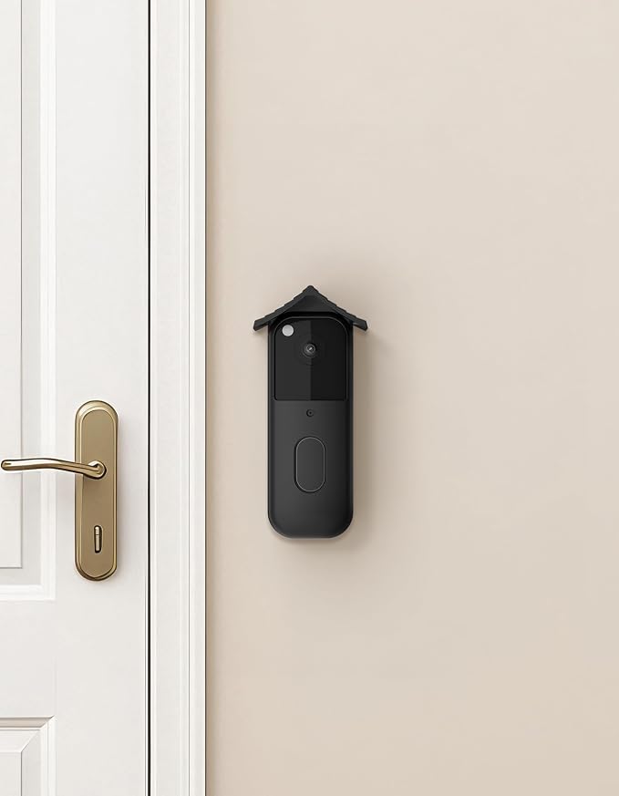 Silicone Cover for Blink Video Doorbell 2025 Waterproof Doorbell Cover, Scratch & Dust Resistant Blink Doorbell Case with Sun Hood, Easy Tool-Free Installation, Black - Image 6