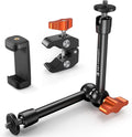 K&F CONCEPT 9.8" Magic Arm Clamp with Phone Holder | 360° Ball Heads Camera Arm Mount for Phone/LED Lights/Monitor/Flash/Microphone/DSLR Camera, MS32 by KFCONCEPT