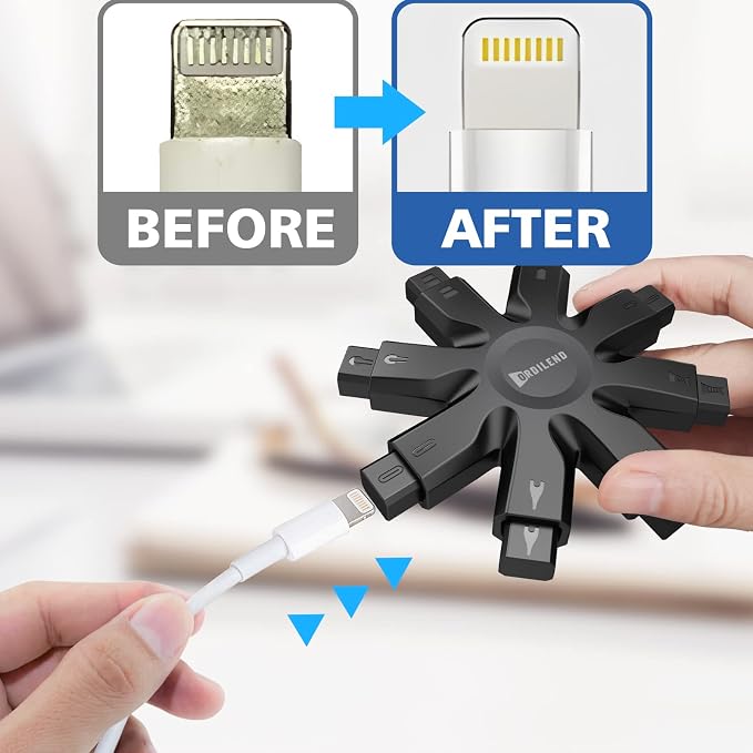 Ordilend iPhone Charging Cleaning Kit, All-in-1 for Airpod Speaker Cleaner | Electronics Deep Cleaning Reusable Brush Tool, Premium Silicone for iPhone iPad Macbook Airpod Camera, Gaming Accessories - Image 4