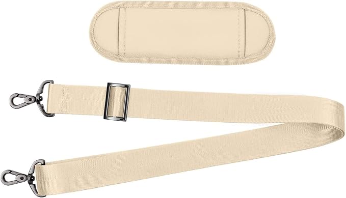 MOSISO 56 inch Shoulder Strap, Adjustable Soft Universal Non-Slip Strap | Thick Replacement Strap, Fit Padded with Metal Swivel Hooks for Laptop Shoulder Bag/Laptop Messenger Bag, Khaki - Image 5