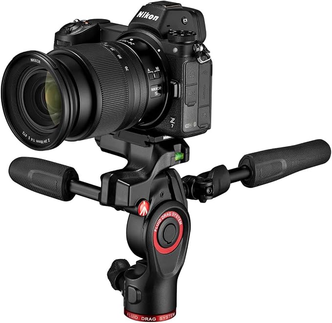 Manfrotto Befree 3-Way Live Camera Tripod Head, Aluminium, 6kg Payload, for Travel Tripods, with Foldable Handles, Fluid Drag System, for Photo and Video, Vlogging Equipment (MH01HY-3WUS) - Image 7