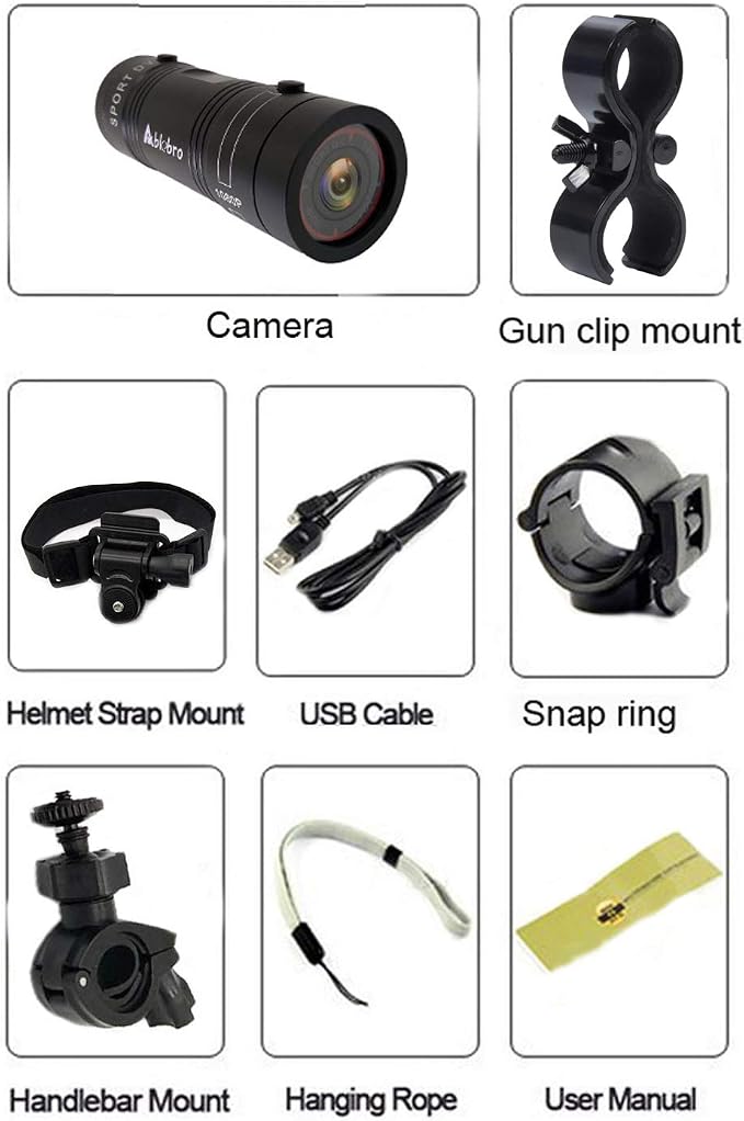 Shotgun Camera,1080P Full HD Action Video Cam for Clay Shooting and Hunting Helmet Sports Cam - Image 8