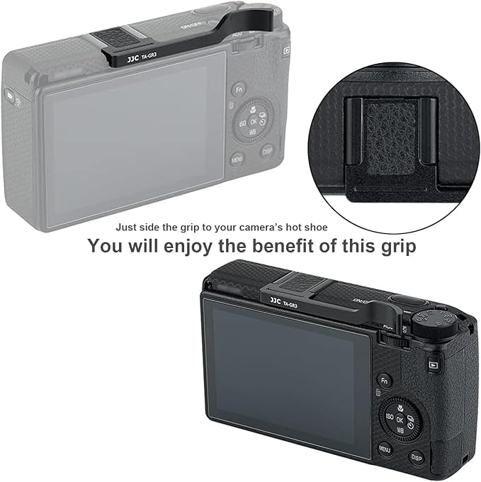 JJC Metal Thumbs Up Grip for GRIIIx GRIIIx HDF Ricoh GRIII GRIII HDF, Hot Shoe Cover Cap Protector for GR3x GR3x HDF GR3 GR3 HDF, Better Balance and Comfortable Secure Grip | Hot Shoe Cover Cap Protector for GR3x GR3x HDF GR3 GR3 HDF, Better Balance an... - Image 5