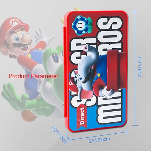 PERFECTSIGHT Switch Game Card Case for Nintendo Switch 2/ Lite / OLED, Game Holder Cartridge Case for Game Cards and 48 SD Cards, Kawaii Portable Compact Storage Box (Red Elephant, 24 Slots) - Image 6
