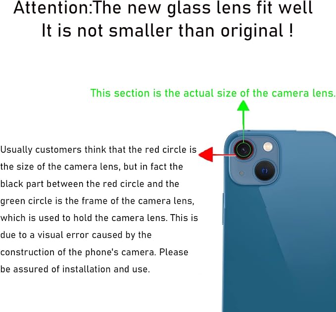 LEAFE for iPhone 13 Pro/iPhone 13 Pro Max Camera Lens Replacement | 2 Set OEM Original Back Rear Camera Lens Glass Replacement Kit for iPhone 13 Pro/13 Pro Max with Pre-Installed Adhesive - Image 7