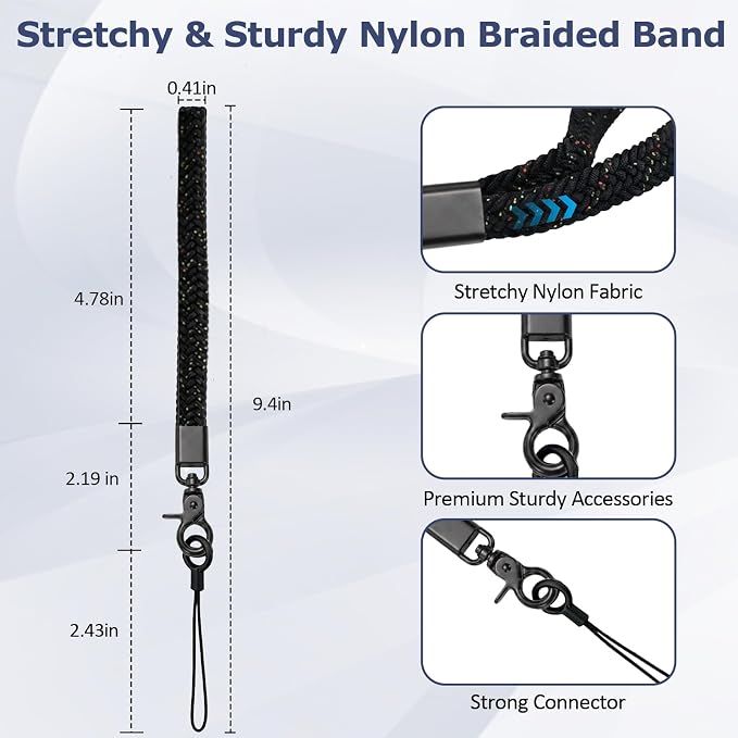 Elastic Nylon Wrist Lanyard for AirPods Case , Anti-Lost Strap for AirPods 1/2/3/Pro/Pro 2 Charging Case, Multi-Functional Wrist Strap for Phones Keys Cameras Small Gadgets, Starry Night +Black Buckle - Image 4