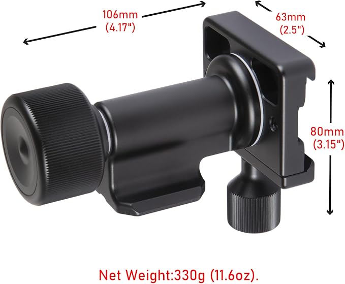 Monopod Gimbal Head – Side Saddle Speed Tilt with Arca-Swiss Dovetail Quick Release Plate | Supports Medium & Telephoto Lenses | Max Load 100lbs - Image 2