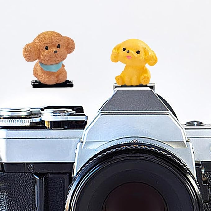 Camera Hot Shoe Cover, Cute Cap and Protector Compatible With Sony Fujifilm Fuji Canon Nikon Pentax Leical Panasonic (2pcs Golden Retriever + Tactic) by MENGSOOD