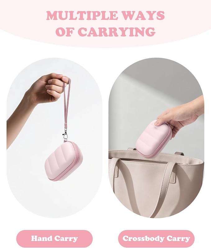 Digital Camera Case for CAMKORY/KODAK PIXPRO with SD Card Storage, Pink | Small Hard Shell Bag Compatible with CAMKORY DC403/ KODAK PIXPRO FZ55/ FZ45/ STUOGYUM DC402-AF for Travel - Image 7