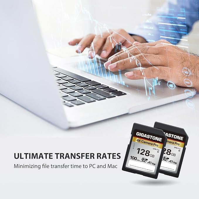 【5-Years Data Recovery】 GIGASTONE 128GB SD Card 10-Pack, 4K Camera Pro, UHS-I A1 V30 SDXC Memory Card 4K UHD Video Speed up to 150MB/s, Compatible with Digital Camera, with 10 Mini Cases - Image 5