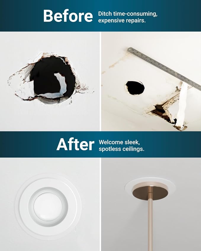 Sunco 12 Pack 4 Inch Recessed Light Goof Ring, Ultra Thin, White | Flush Mount Trim Overlay, Durable Polycarbonate, Covers Oversized Ceiling Holes and Drywall Gaps - Image 4
