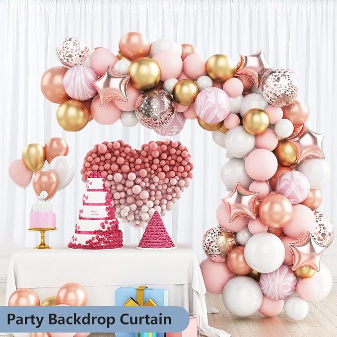 10X20ft White Photo Backdrops for Photography, LCUIRC Two Rod Pocket Backdrops Curtain for Parties, Polyester Background with 4 Clamps for Product Protrait Photoshoot or Parties Decoration - Image 6