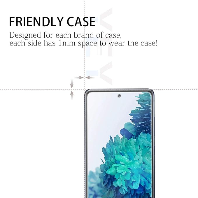 Galaxy S20 FE HD Clear Tempered Glass Screen Protector + Camera Lens Protectors, [2+2 Pack] [3D Glass] [Anti-Glare] [Bubble-Free] Screen Protector Glass For Samsung Galaxy S20 FE - Image 5