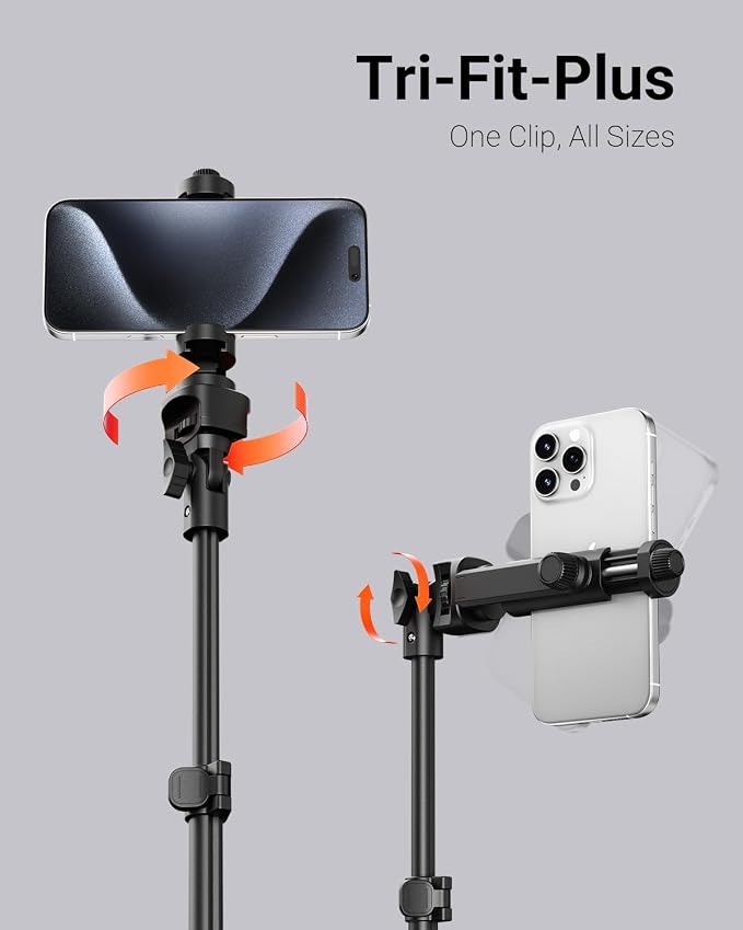 VIMOSE 66" Phone Tripod, Tripod for iPhone with Remote & Phone Stand | Extendable Cell Phone Tripod for Video Recording, Ultimate Tripod & Monopod Accessories for iPhone/Android, ANTHRACITE - Image 6