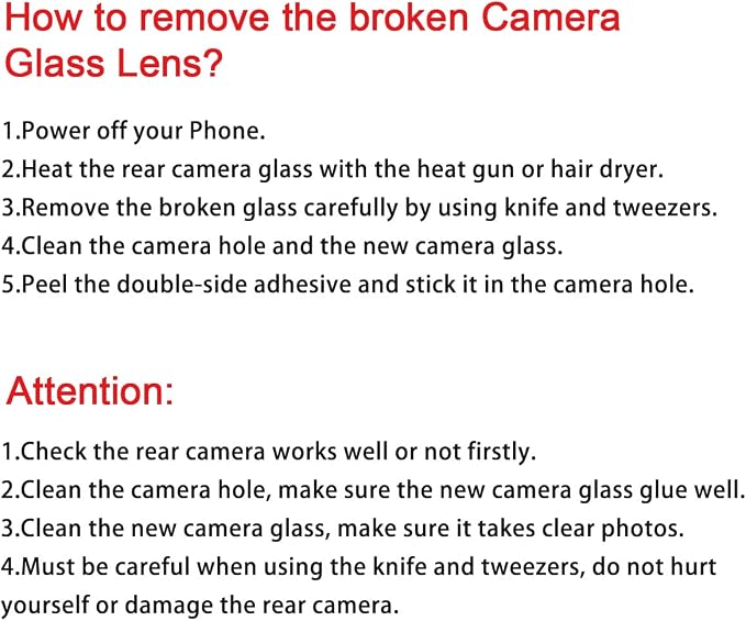 2 Pcs OEM Back Rear Camera Lens Glass Replacement for iPhone 8 Plus and 7 Plus with pre-Installed Adhesive and Reparing Toolkit - Image 8