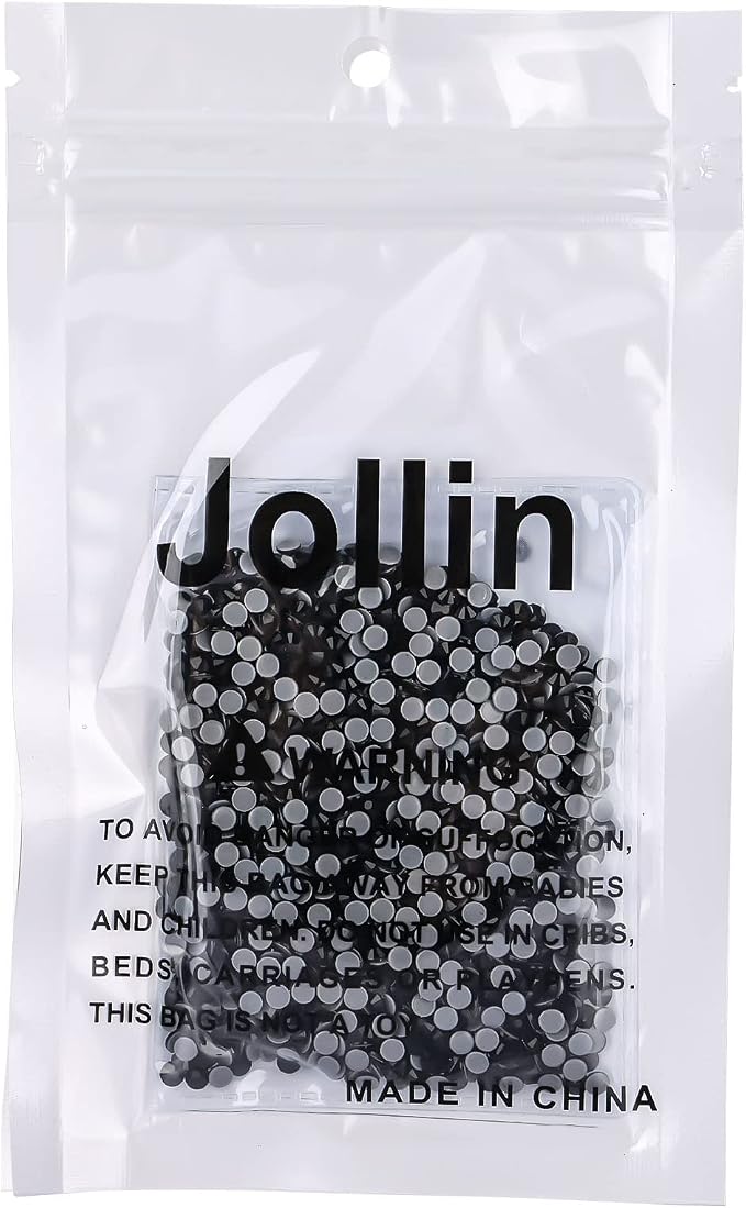 Jollin Hotfix Rhinestones Flatback Crystal Gems 3.2mm SS12, Jet | 1440pcs Hot Fix Crystals Glass Rhinestones for Bedazzling, Crafting, Clothes, Shoes & Accessories DIY Decoration - Image 7