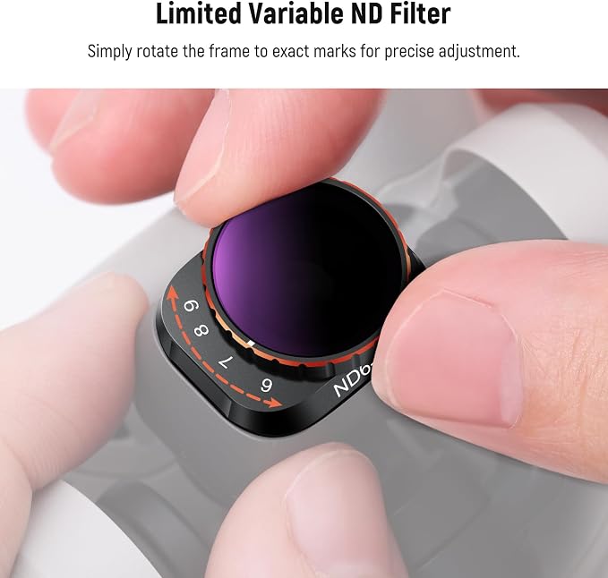 NEEWER Variable ND Filter Compatible with DJI Mini 3 / Mini 3 Pro, ND32-512 5-9 Stops Snap On Multicoated HD Optical Glass Slim Drone Camera Lens Aerial Video Photography Accessories - Image 3