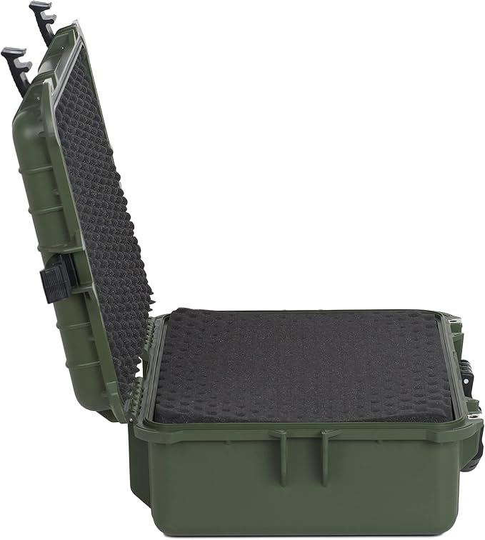 MEIJIA All Weather IP67 Waterproof Hard Camera Case,Hard Protective Case,Hard Case with Customizable Foam,Fit Use of Drones,Camera,Equipments,Pistols(Green,19.78x15.77x7.41inches) - Image 8