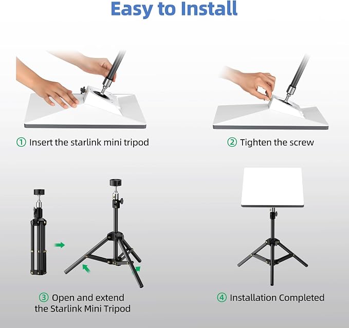 Star-Link Mini Tripod with Adapter, for Both 2025 New&Old Version, Portable | Adjustable Tripod Mount for Starlink Mini Dish, Stand Mounting Kit for Star Link Mini for Outdoor Camping RV - Image 5