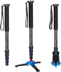 Koolehaoda Extendable Camera Monopod with Foldable Stand Base | 5-Section Height 66" Aluminium Photography Monopod for DSLR Canon Nikon Sony Video Camcorder, Maximum Load of 5 kg by Koolehaoda